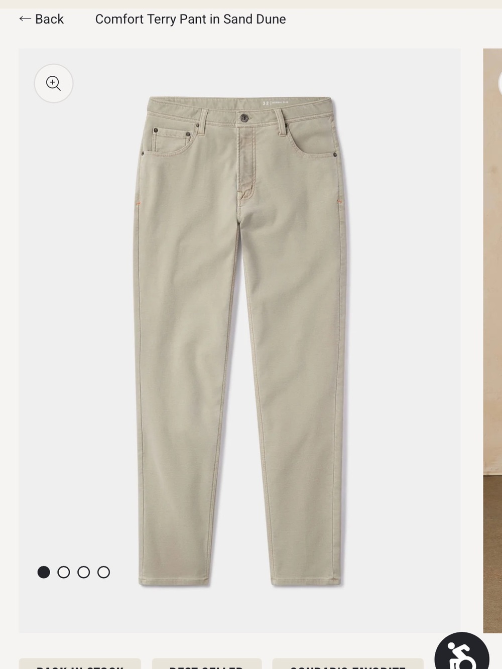 Comfort Terry Pant in Sand Dune - Men's Jeans
